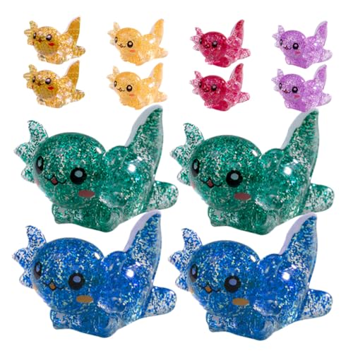 WEKAMOS 24 Stück Teiliges Mini Axolotl Figuren Set aus Langlebigem Kunstharz und Bruchsicher für Aquarium Deko Puppenhäuser DIY Bastelprojekte und Thematische Partydekorationen von WEKAMOS