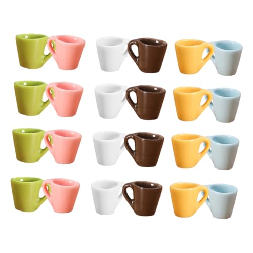WEKAMOS 24 Stück Teiliges Miniatur Kaffeetassen aus Resin Realistische Puppenhaus Becher in Farben Detailgetreue Miniatur Wasserkrüge für Puppenhaus Küche für DIY Bastelprojekte und WEKAMOS 24 Stück Teiliges Miniatur Kaffeetassen aus Resin Realistische Puppenhaus Becher in Farben Detailgetreue Miniatur Wasserkrüge für Puppenhaus Küche für DIY Bastelprojekte und von WEKAMOS