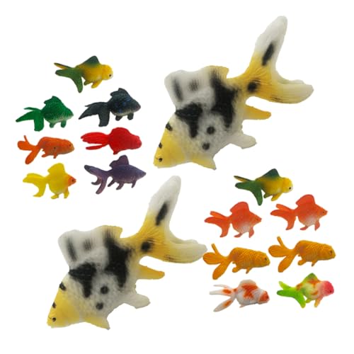 WEKAMOS 24 Stück Teiliges Realistische Goldfischfiguren aus PVC Lebensechte Miniaturfische für Aquarium und Teichdekoration Detailgetreu Gearbeitet Ornamentale Meereslebewesen Figuren WEKAMOS 24 Stück Teiliges Realistische Goldfischfiguren aus PVC Lebensechte Miniaturfische für Aquarium und Teichdekoration Detailgetreu Gearbeitet Ornamentale Meereslebewesen Figuren von WEKAMOS
