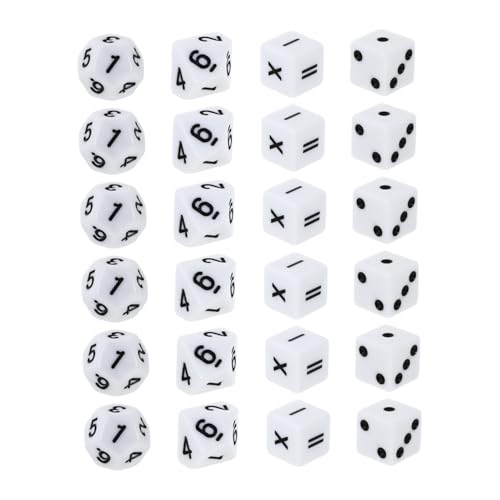 WEKAMOS 24 Stück Teiliges Würfelset Mathematik Lernwürfel für Pädagogisches Hand Auge Koordination und Matheinteresse Kompakt für Schule und Familie von WEKAMOS