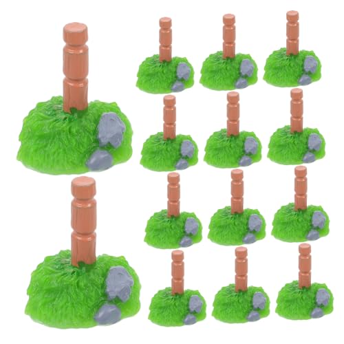 WEKAMOS 24 Teiliges Mikro Landschaftszubehör Bauernhofpfahl Puppenhaus Bauernhofzubehör DIY Bauernhof Holzpfähle Bauernhofzaun DIY Mini Bauernhof Requisiten Puppenhaus von WEKAMOS