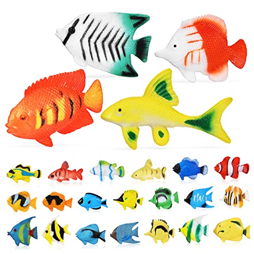 WEKAMOS 24Stücke Plastikfischspielzeug Vivid Ocean Fish Figuren für Lernspielzeug und Party Dekoration für Strandspielzeug aus Hochwertigem Kunststoff WEKAMOS 24Stücke Plastikfischspielzeug Vivid Ocean Fish Figuren für Lernspielzeug und Party Dekoration für Strandspielzeug aus Hochwertigem Kunststoff von WEKAMOS