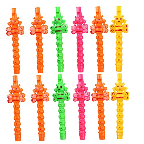 WEKAMOS 25 Stück Teiliges Klarinetten Bunte Mini Blockflöte aus Kunststoff Leichtes Musikspielzeug für Mädchen Interaktives Instrument für Geburtstag und Festivalspaß Zufällige Farbe von WEKAMOS