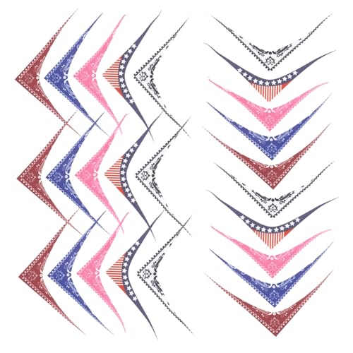 WEKAMOS 25 Stück Teiliges Mini Dreieckstuch für Puppen Weiche Wollschals in Weiß Blau Rosa und Sterne Vielseitig für Kleine Plüschtiere und DIY Dekorationen Flexible und Niedliche von WEKAMOS