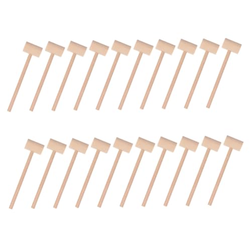 WEKAMOS 25stücke Holzhammer Für Kleinkinder Mini-hämmer Aus Holz Kinderhämmer Zum Basteln Und Muschelknacken Leichte Und Griffige Minihämmer Als Kinderspielzeug von WEKAMOS