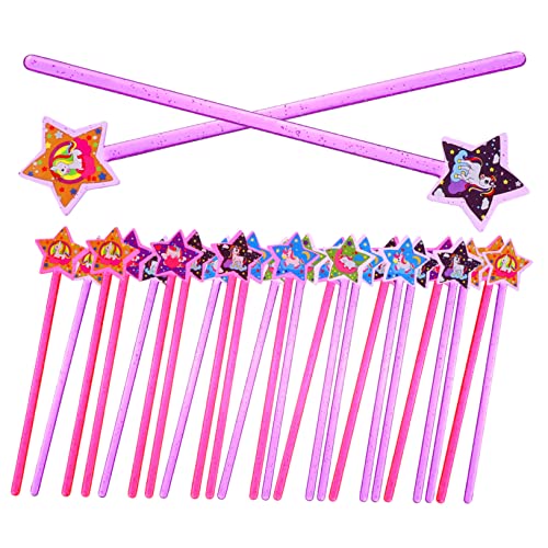 WEKAMOS 25 Stück Teiliges Sternförmige Feenstäbe Zauberstäbe Leichtes Material Maskerade Party Zubehör Für Geburtstag Halloween Cosplay Bühne von WEKAMOS