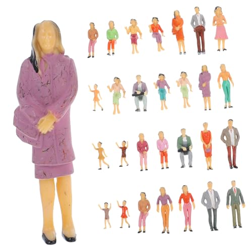 WEKAMOS 26 Stück Maßstab Vielseitige Modellfiguren für Puppenhäuser Sandtisch Zubehör von WEKAMOS