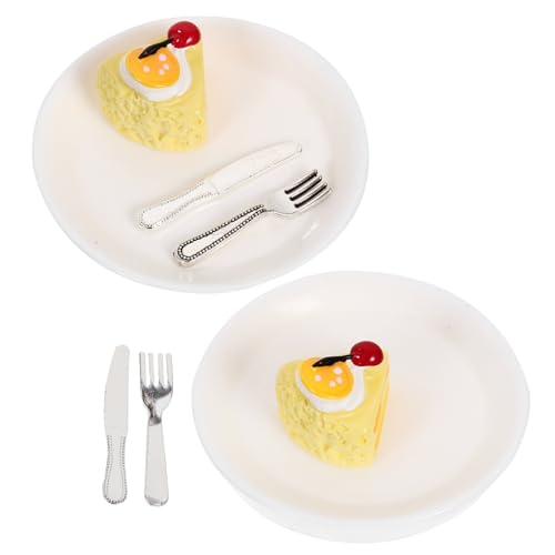 WEKAMOS 2Sätze Dessertmodelle Für Puppenhaus Teiliges Realistische Kuchendekorationen Aus Hochwertigem Material Für Kreative Szenen Und Rollenspiele von WEKAMOS