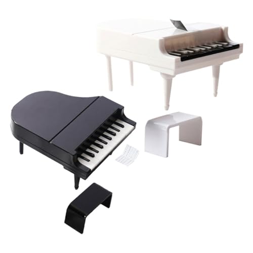 WEKAMOS 2Sätze Klavier Modellset Teiliges Puppenhaus Möbel Dekoration für Mini Häuser Detailgetreu Robustem Material für Kreative von WEKAMOS