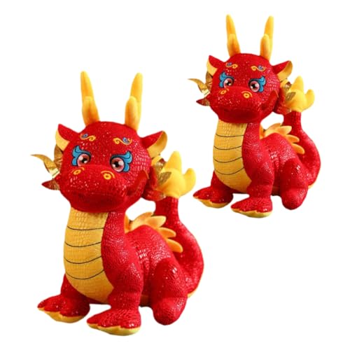 WEKAMOS 2Stücke Drachenpuppe Entzückendes Drachenspielzeug im Chinesischen Stil Neujahrs Maskottchen für Deko und Sammler Hochwertige Verarbeitung WEKAMOS 2Stücke Drachenpuppe Entzückendes Drachenspielzeug im Chinesischen Stil Neujahrs Maskottchen für Deko und Sammler Hochwertige Verarbeitung von WEKAMOS