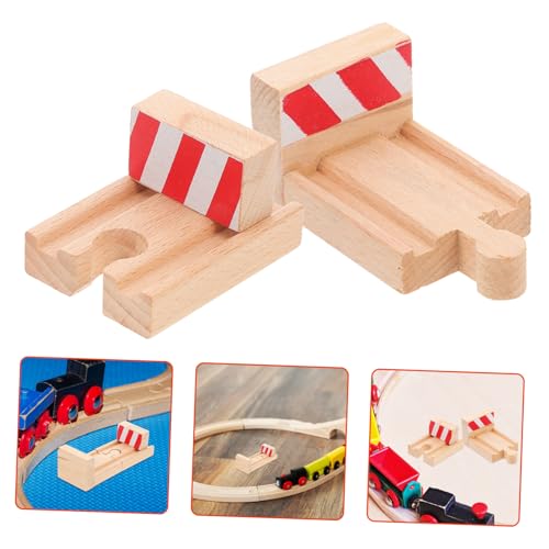 WEKAMOS 2Stücke Holz Gleis Zubehör für Kinderspielzeug DIY Zugstopp Gleise für Holzeisenbahnen Kreativität und Feinmotorik WEKAMOS 2Stücke Holz Gleis Zubehör für Kinderspielzeug DIY Zugstopp Gleise für Holzeisenbahnen Kreativität und Feinmotorik von WEKAMOS