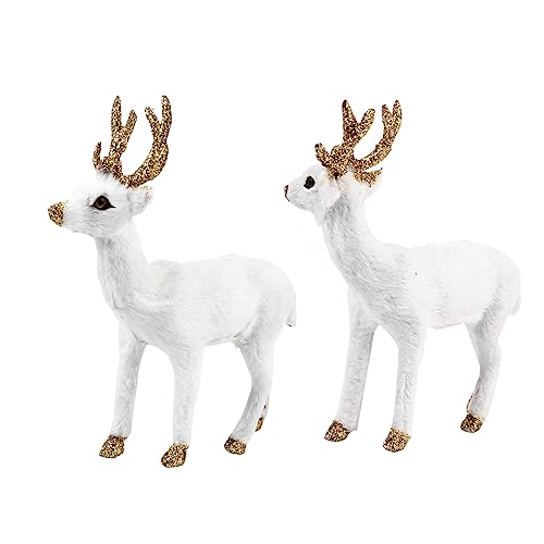 WEKAMOS 2Stücke Plüsch Sika Hirsch Statuen Realistische Tierfiguren Dekoratives für Weiche und Kuschelige Puppendekoration für Zuhause oder WEKAMOS 2Stücke Plüsch Sika Hirsch Statuen Realistische Tierfiguren Dekoratives für Weiche und Kuschelige Puppendekoration für Zuhause oder von WEKAMOS