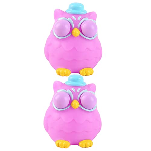 WEKAMOS 2Stücke Stressabbau Eule Elastisches Dekompressionsspielzeug für Erwachsene Lustiges Fidget für Partys und Entspannung Waschbar und Langlebig von WEKAMOS