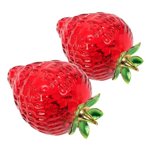 WEKAMOS 2pcs Kristallfrüchte -Figur Erdbeerfruchtkombinationsplatte Transparente Kristalldesktop -Origination WEKAMOS 2pcs Kristallfrüchte -Figur Erdbeerfruchtkombinationsplatte Transparente Kristalldesktop -Origination von WEKAMOS