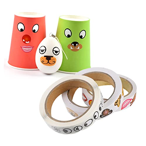 WEKAMOS 3 Rollen Augen Nasen Mund Aufkleber Selbstklebend Schwarz Weiße Augensticker Bunte Nasen und Mundsticker DIY Bastelset für Kreative Kunstprojekte WEKAMOS 3 Rollen Augen Nasen Mund Aufkleber Selbstklebend Schwarz Weiße Augensticker Bunte Nasen und Mundsticker DIY Bastelset für Kreative Kunstprojekte von WEKAMOS