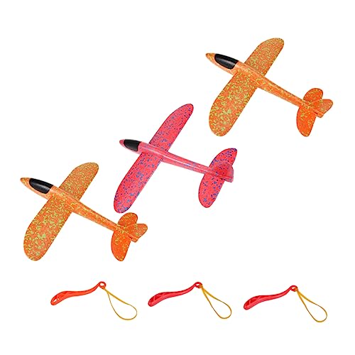 WEKAMOS 3 STÜCKE Hand Wurfflugzeug Lustige Flugzeuge aus im Cartoon Design für Leicht Flexibel und Bruchsicher für Outdoor Aktivitäten Zufällige Farben Zufällige Farbe Zufällige Farbe von WEKAMOS