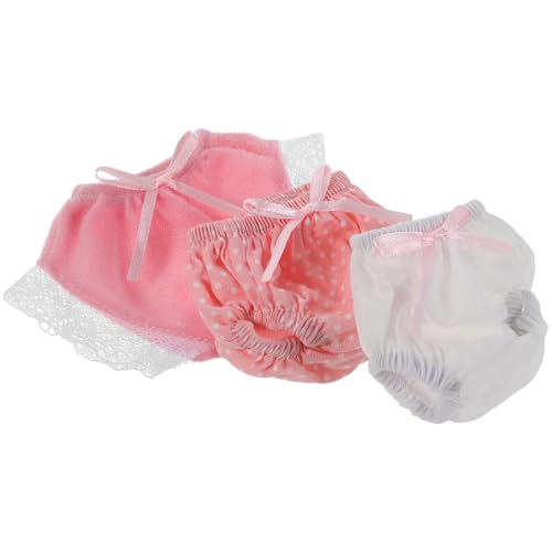WEKAMOS 3 Stück Babypuppenwindeln, Wiederverwendbar, Für 20 cm Puppen, Unterwäsche, Windeln Für Babyzubehör WEKAMOS 3 Stück Babypuppenwindeln, Wiederverwendbar, Für 20 cm Puppen, Unterwäsche, Windeln Für Babyzubehör von WEKAMOS