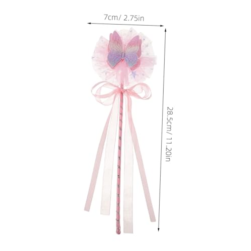 WEKAMOS 3 Stück Feen Stäbe mit Schleifen Design Dekorative Glitzernde Party Sticks für Mädchen Bunte Farben Flieder Himmelblau für Kindergeburtstage und Bühnenauftritte von WEKAMOS