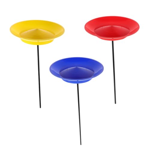 WEKAMOS 3 Stück Jonglierplatten mit Stäben Leichtes und Stabiles Jonglierzubehör für Zirkusaufführungen Sportevents und Sensory Training für Teamperformances und Geschicklichkeitstraining von WEKAMOS