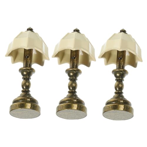 WEKAMOS 3 Stück Puppenhaus Mini Retro Tischlampe weinachtsgeschenke nachttischlampe Retro LED Miniaturlampe klein spielzeuge Schreibtisch Lampe Mini-Tischlampenmodell Mini Nachttischlampe von WEKAMOS