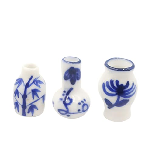 WEKAMOS 3 Stück Simulation Tee-Set Einmachgläser Dekoration Vase Puppenhaus Zubehör Miniaturspielzeug Mini-hausversorgung Mini-hausschmuck Miniaturmodell Puppenhaus Fall Keramik Blue WEKAMOS 3 Stück Simulation Tee-Set Einmachgläser Dekoration Vase Puppenhaus Zubehör Miniaturspielzeug Mini-hausversorgung Mini-hausschmuck Miniaturmodell Puppenhaus Fall Keramik Blue von WEKAMOS