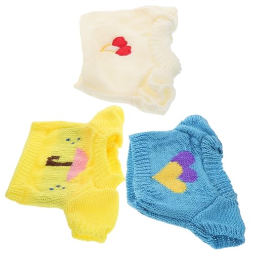 WEKAMOS 3 Stück Spielzeugzubehör Plüschpuppenkleidung Puppenkostüm Wiederverwendbares Puppenkostüm Plüschtier verkleiden Kleidung für Plüschtiere Garn von WEKAMOS