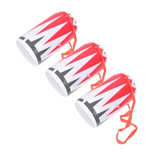WEKAMOS 3 Stück Teiliges Aufblasbares Hüfttrommel PVC für Leichtes Party Rollenspiel zubehör Realistische Musikinstrumenten nachbildung für Bühne Geburtstagsfeier und Outdoor Spiel von WEKAMOS