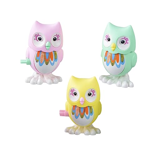 WEKAMOS 3 Stück Teiliges Aufziehspielzeug Eule Kreatives Wind Up Nacht Eulen für Zufällige Farben Zufällige Farbe Zufällige Farbe von WEKAMOS