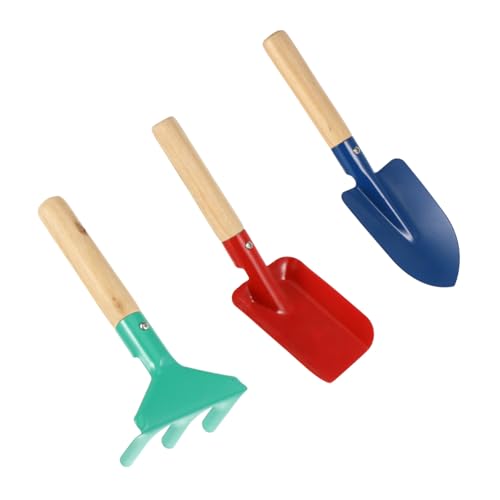 WEKAMOS 3 Stück Teiliges Gartenset Metall Holz Gartenwerkzeug Set mit Schaufel Harke für Mädchen und Jungen zum Sandkasten und Gärtnern Draußen Zufällige Farbe Zufällige Farbe WEKAMOS 3 Stück Teiliges Gartenset Metall Holz Gartenwerkzeug Set mit Schaufel Harke für Mädchen und Jungen zum Sandkasten und Gärtnern Draußen Zufällige Farbe Zufällige Farbe von WEKAMOS