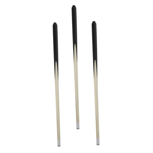 WEKAMOS 3 Stück Teiliges Kurzes Billard Queue aus Robustem Hartholz Leichter Mini Pool Billardschläger mit Rutschfestem Griff für Präzise Kontrolle und Langanhaltende Nutzung Am von WEKAMOS