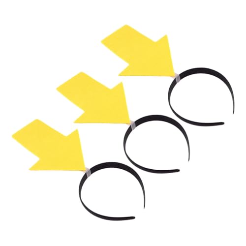 WEKAMOS 3 Stück Teiliges Lustiges Stirnband Kreatives Zubehör für Halloween Feiern Geburtstags Events und Fotorequisiten Einzigartiges Cosplay Haar Accessoire mit Gelbem von WEKAMOS
