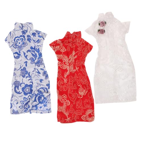 WEKAMOS 3 Stück Teiliges Puppen Cheongsam Reusable Puppenkleidung Verschleißfest Dekorative Outfits für Puppen für Rollenspiele und Kreativität WEKAMOS 3 Stück Teiliges Puppen Cheongsam Reusable Puppenkleidung Verschleißfest Dekorative Outfits für Puppen für Rollenspiele und Kreativität von WEKAMOS