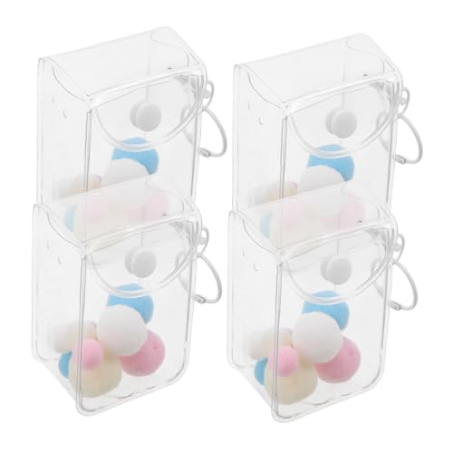 WEKAMOS 3 Stück Teiliges Transparente PVC Sammelfiguren Aufbewahrungstaschen Tragbare Mini Doll Organizer Vielseitige Umhängetasche für Fans und Ausflüge von WEKAMOS