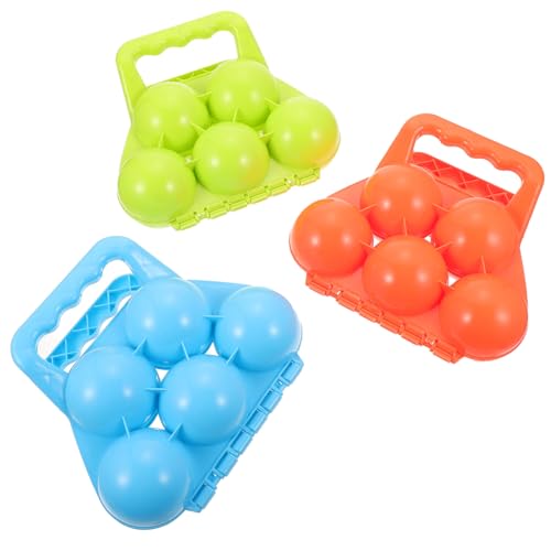 WEKAMOS 3 Stück Teiliges mit Ergonomischem Griff Kindersicherer Schnee Maker Frostschutzfördernde Schneeballzange für Familien Winterspiele im Freien Zufällige Farbe Zufällige Farbe von WEKAMOS