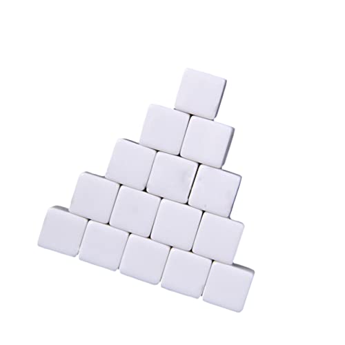 WEKAMOS 30 Stück Blank Dice Acryl Würfel für DIY Bastelprojekte Unbemalt Robuste und Sichere Spielwürfel für Kreative Handarbeiten für Spiele und Kreative Gestaltung von WEKAMOS