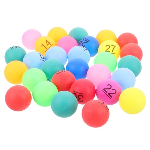 WEKAMOS 30 Stück Lotterieball Hohle Lottokugel Hohle Plastikkugeln Automatenbälle Karnevalsball Bingo-Dekorationen Plastikbälle Für Spiele Tombola-kugelnummern Kuchendekorationskugeln Pp von WEKAMOS