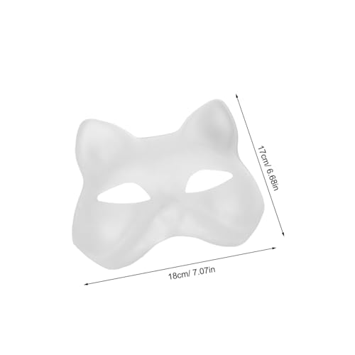 WEKAMOS 30 Stück Teiliges DIY Katzenmasken zum Bemalen Weiße Blanko Papiermasken mit Elastischem Band Leichte Faschingsmasken für Karneval Halloween und Kostümparty WEKAMOS 30 Stück Teiliges DIY Katzenmasken zum Bemalen Weiße Blanko Papiermasken mit Elastischem Band Leichte Faschingsmasken für Karneval Halloween und Kostümparty von WEKAMOS