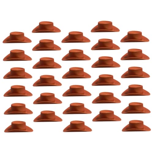 WEKAMOS 30 Stück Teiliges Mini Cowboy Hüte Bunte Kleine Cowgirl Hüte Niedliche Party Kuchen Deko Festliche Tischdeko von WEKAMOS