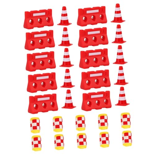 WEKAMOS 30 Stück Teiliges Mini Verkehrszeichen aus Kunststoff mit Roten Kegeln Wasser Barrieren und Gelben Schutzbehältern Realistisches Lernspielzeug für Verkehrserziehung und Sandtisch WEKAMOS 30 Stück Teiliges Mini Verkehrszeichen aus Kunststoff mit Roten Kegeln Wasser Barrieren und Gelben Schutzbehältern Realistisches Lernspielzeug für Verkehrserziehung und Sandtisch von WEKAMOS