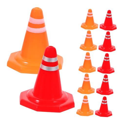 WEKAMOS 30Stücke Verkehrskegel Straßenbausperren für Sandkasten DIY Modelle und Sandtisch Ornamente für Robustes Material von WEKAMOS