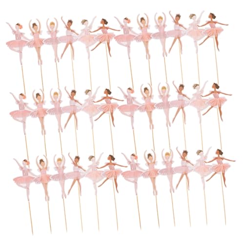 WEKAMOS 36 Stück Kuchendekoration Hochzeits Cupcake Picker Tanz Ballett Party Gastgeschenke Kuchenaufsätze Dekorative Ballett Mädchen Geburtstagsparty Zubehör von WEKAMOS