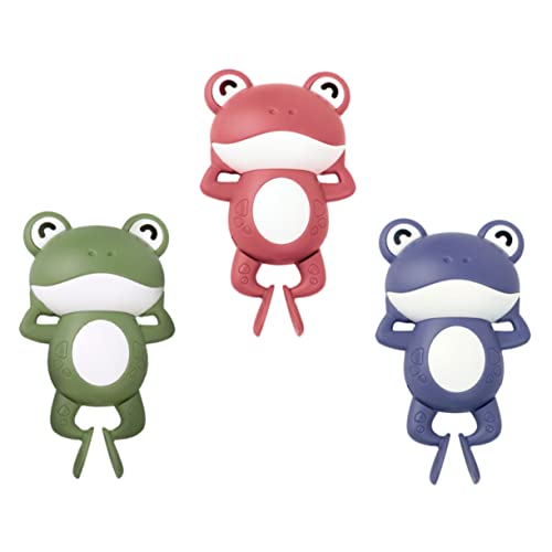 WEKAMOS 3Stücke Aufziehbare Frosch Badspielzeuge Cartoon Duschspielzeug für Sicheres Design für Babybadewanne und Wasserspaß Fördert und Spielfähigkeiten von WEKAMOS
