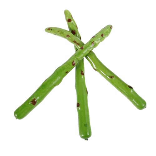 WEKAMOS 3pcs Künstliche Spargelmodell Simulation Asparagus Display Requisiten Lebensechter Spargel Gefälschte Gemüse Home House Kitchen Party Dekoration von WEKAMOS