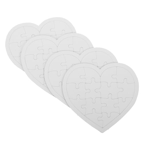 WEKAMOS 4 Blätter Blanko Puzzle Bastelset Teilig Herzform DIY Malpuzzle zum Bemalen und Gestalten Leichtes Tragbares Papierpuzzle für Kreatives Zeichnen und Konzentrationsförderung WEKAMOS 4 Blätter Blanko Puzzle Bastelset Teilig Herzform DIY Malpuzzle zum Bemalen und Gestalten Leichtes Tragbares Papierpuzzle für Kreatives Zeichnen und Konzentrationsförderung von WEKAMOS