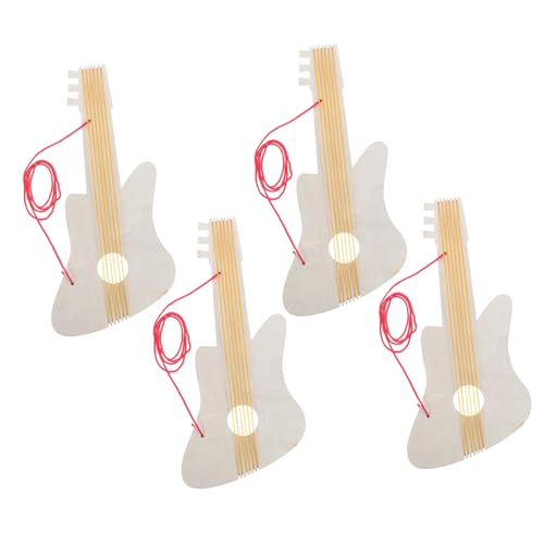WEKAMOS 4 Sätze DIY Unbemalte Holz Gitarre für Teiliges Sicheres und Ergonomisches Musikinstrument aus Holz für Kreative Bastelprojekte im Kindergarten Hause WEKAMOS 4 Sätze DIY Unbemalte Holz Gitarre für Teiliges Sicheres und Ergonomisches Musikinstrument aus Holz für Kreative Bastelprojekte im Kindergarten Hause von WEKAMOS