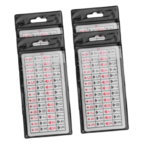 WEKAMOS 4 Sätze Magische Requisiten Cool Party Gimmick-Requisite zum Wechseln der Karte Die Plastikkarte Tricks Gesellschaftsspiel Spiele Schachbrett Poker Spielkarte tragbare Karten PVC von WEKAMOS