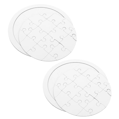 WEKAMOS 4 Sätze Runde Blanko Puzzle aus Papierboard zum Bemalen DIY Bastelmaterial für Glatte Oberfläche Leicht Trennbar und Sicher für Kreative und Geschenkideen WEKAMOS 4 Sätze Runde Blanko Puzzle aus Papierboard zum Bemalen DIY Bastelmaterial für Glatte Oberfläche Leicht Trennbar und Sicher für Kreative und Geschenkideen von WEKAMOS