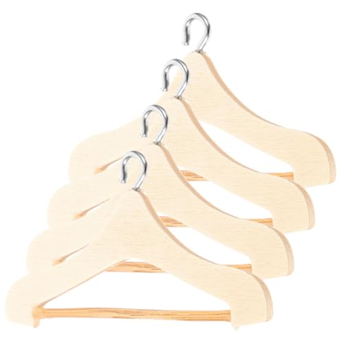 WEKAMOS 4 Stck Teiliges Mini Holz Puppen Kleiderbügel aus Stabilem Holz und Glatte Oberfläche für Puppenhaus und Mini Kleiderschrank Platzsparend und Langlebig für WEKAMOS 4 Stck Teiliges Mini Holz Puppen Kleiderbügel aus Stabilem Holz und Glatte Oberfläche für Puppenhaus und Mini Kleiderschrank Platzsparend und Langlebig für von WEKAMOS