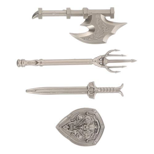 WEKAMOS 4 Stück Bausteinzubehör Trainingsschwert Zubehör Für Actionfiguren Fechtschwert-Requisite Spielzeugschwert Und Schild Miniaturschwerter Zubehör Für Bausteine Plastik Silver WEKAMOS 4 Stück Bausteinzubehör Trainingsschwert Zubehör Für Actionfiguren Fechtschwert-Requisite Spielzeugschwert Und Schild Miniaturschwerter Zubehör Für Bausteine Plastik Silver von WEKAMOS
