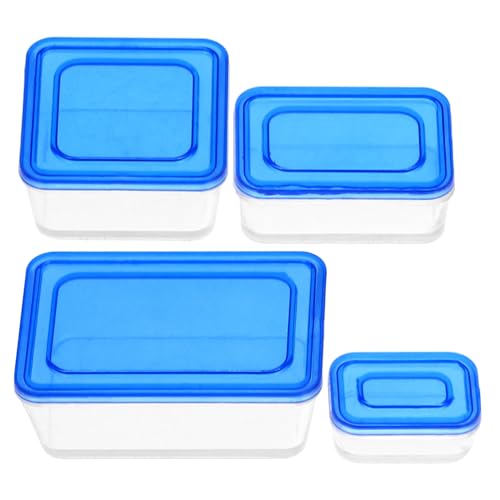 WEKAMOS 4 Stück Boxen Puppenhausdekor spielzeuge für Nachbildung von echten Essensboxen Food Box Mini Lunchboxen Landschaftsschmuck Puppenhaus-Requisite Abs Blue WEKAMOS 4 Stück Boxen Puppenhausdekor spielzeuge für Nachbildung von echten Essensboxen Food Box Mini Lunchboxen Landschaftsschmuck Puppenhaus-Requisite Abs Blue von WEKAMOS